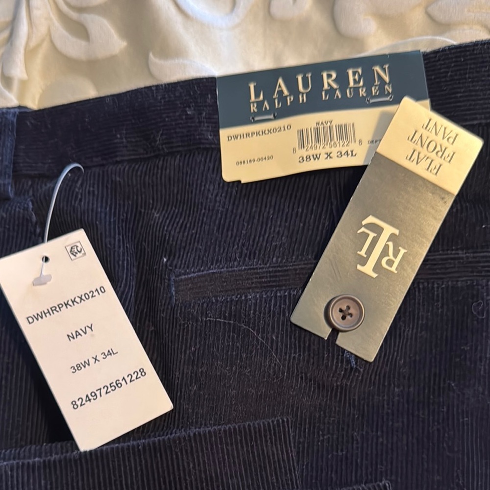 Lauren Ralph Lauren Navy Corduroy Pants